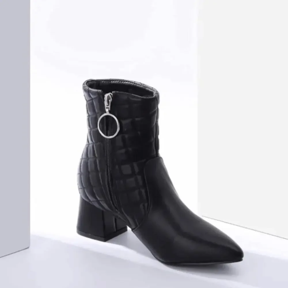 Trary quilted pointed toe ankle boot NEW